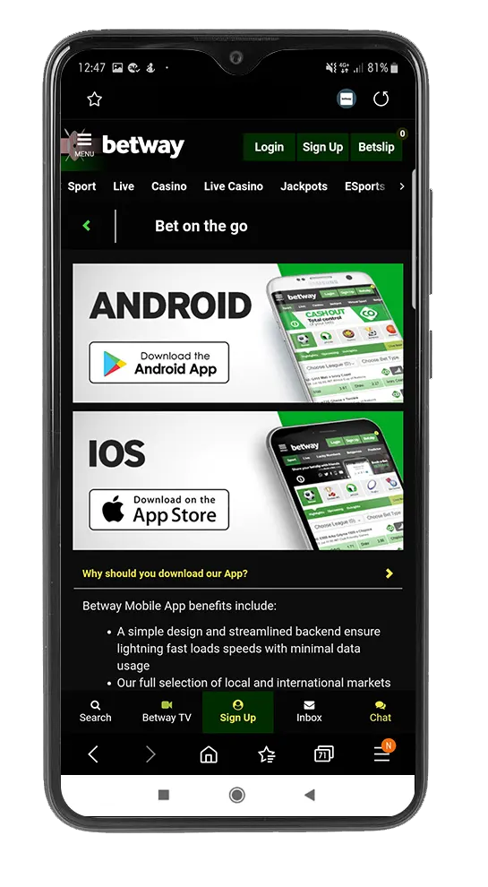BetWay Mobile App