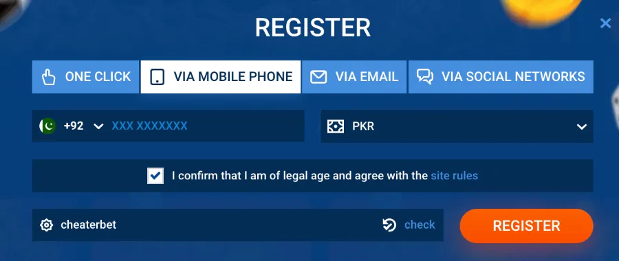 mostbet-Mobile-phone-registration