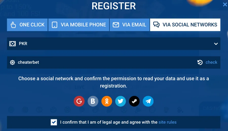 mostbet-Social-Network-Registration
